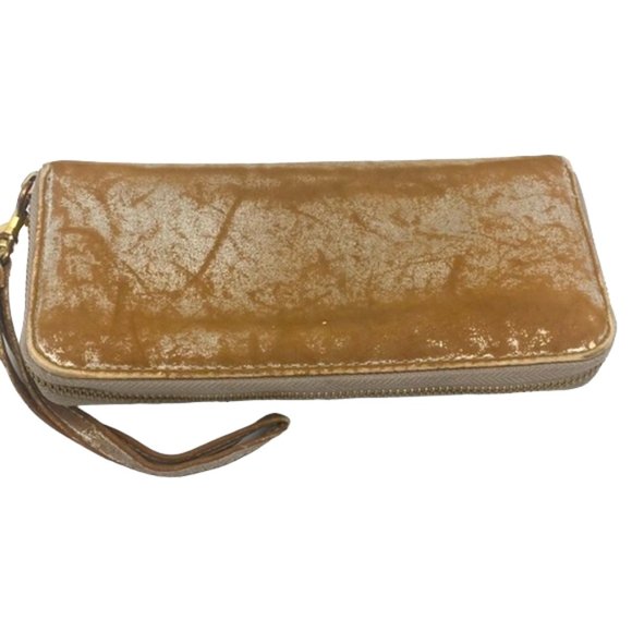 Rustic Brown & Gray Zip Flap Wallet Wristlet - Picture 6 of 6